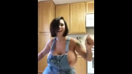 Busty girl dancing in denim who is this