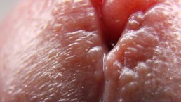 Extreme close up cock cumming